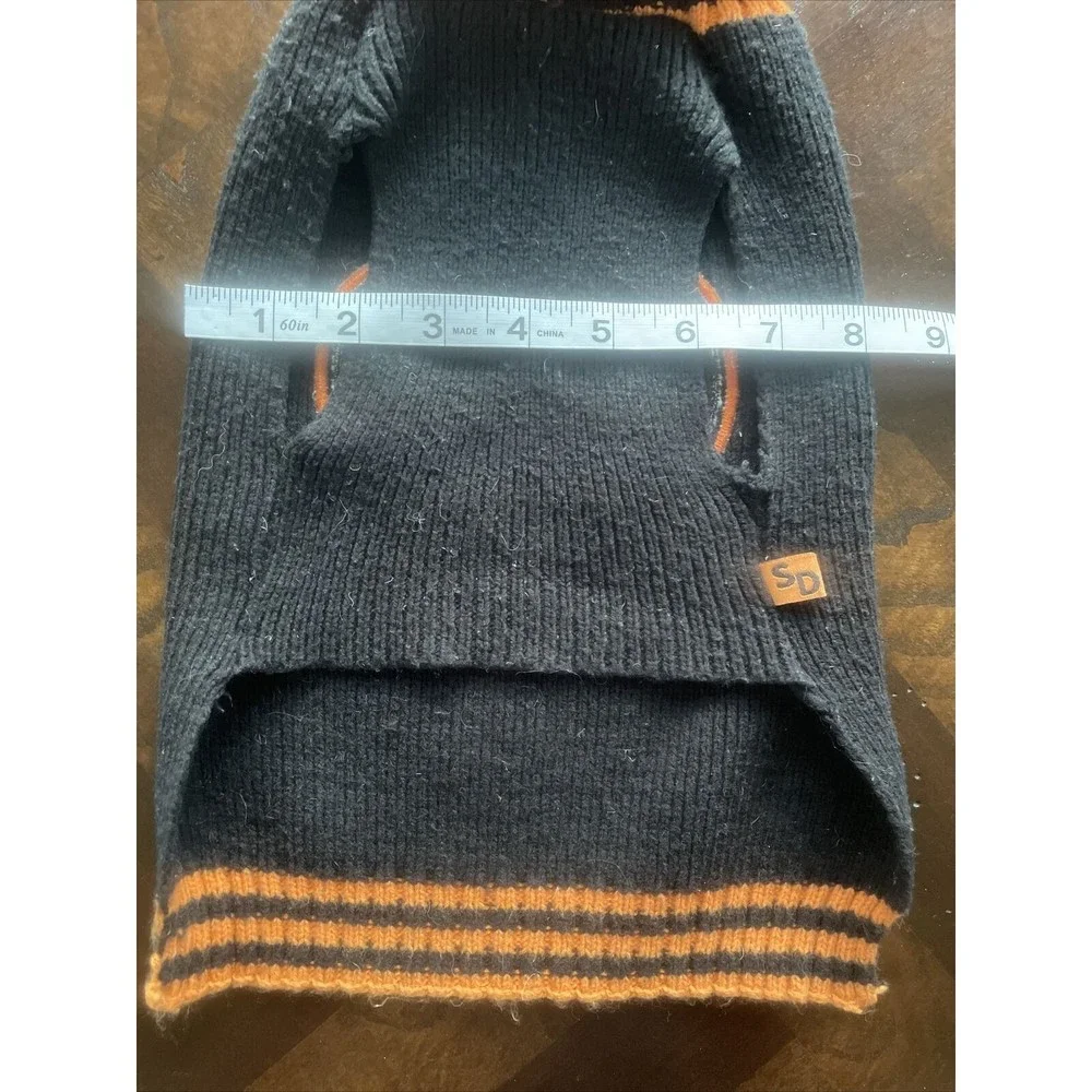 SD Dog Halloween Pumpkin Sweater Black And Orange
